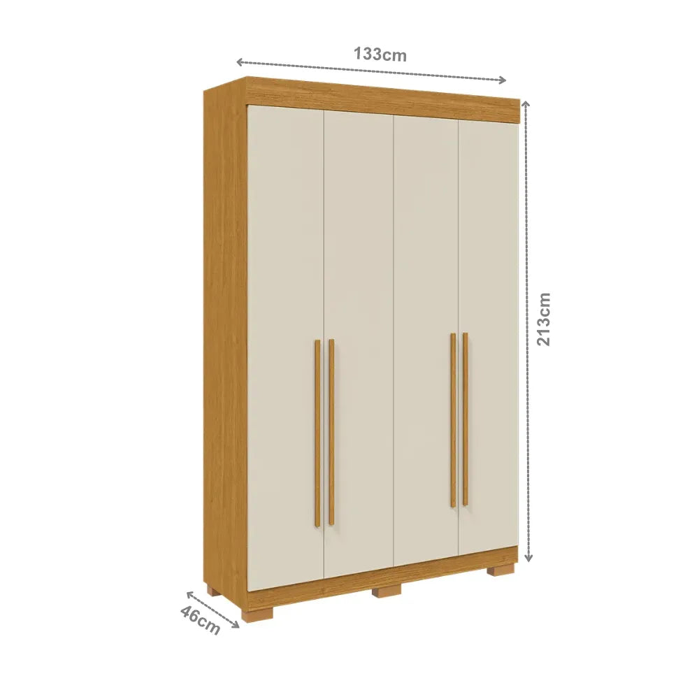 Guarda-Roupa ACP Ágata 4 Portas com Pés