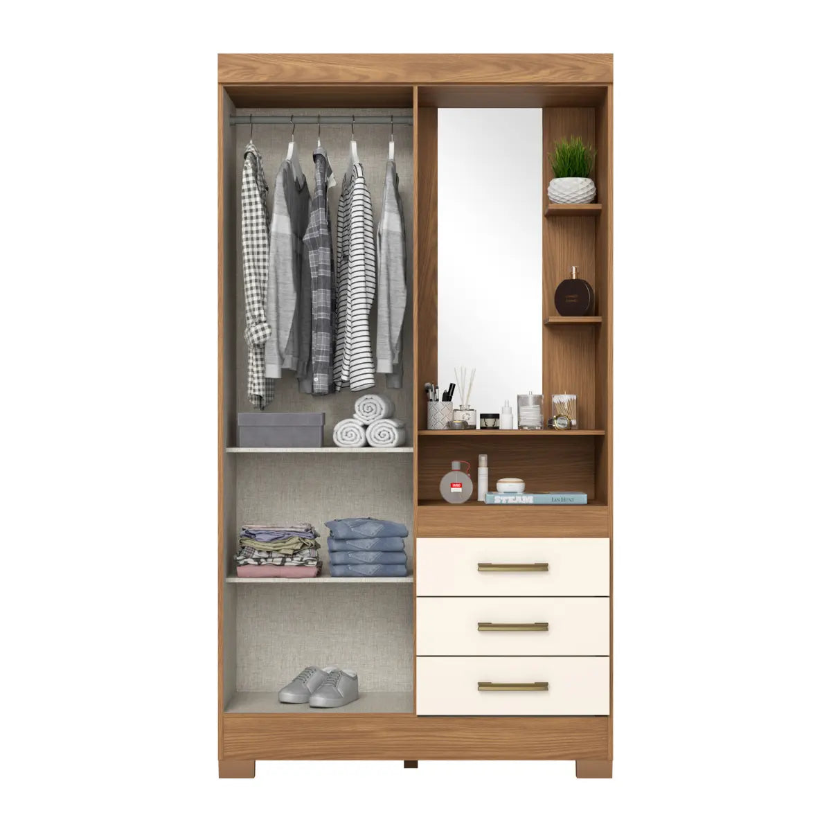 Guarda-Roupa Henn Briz 2 Portas 3 Gavetas