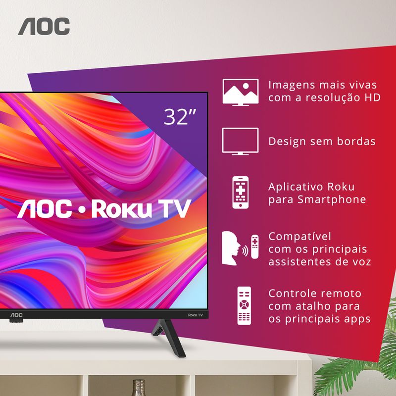Smart TV AOC Roku TV 32" HD
