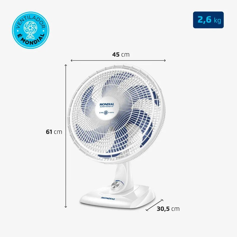 Ventilador de Mesa Mondial 6 pás