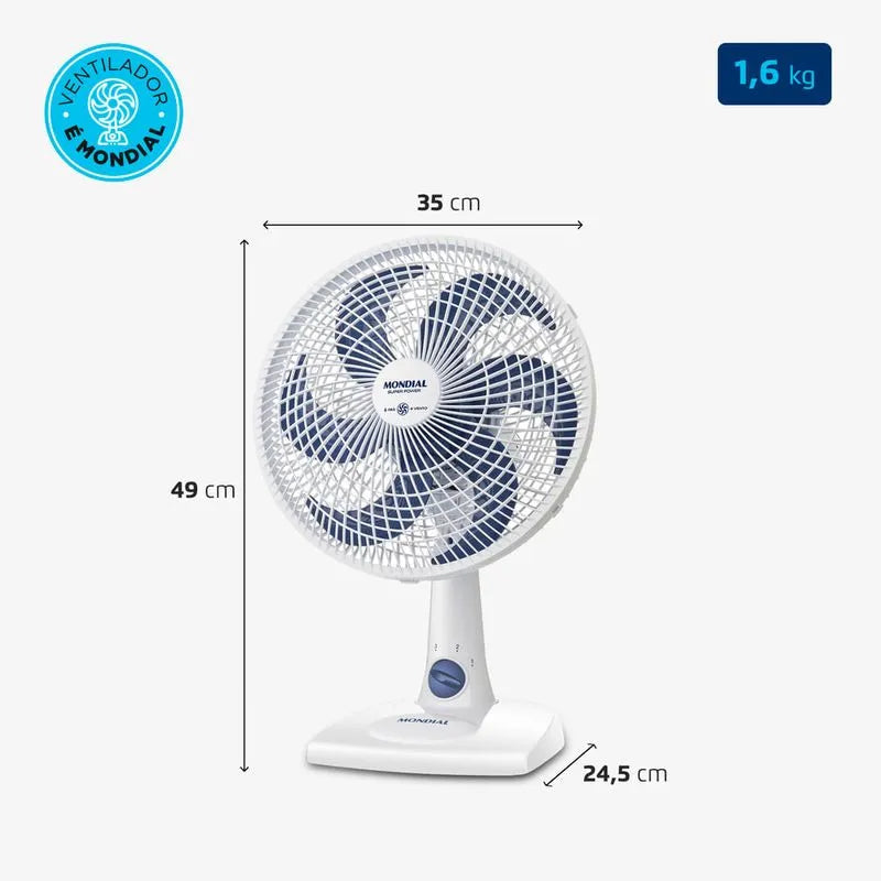 Ventilador de Mesa Mondial 6 pás