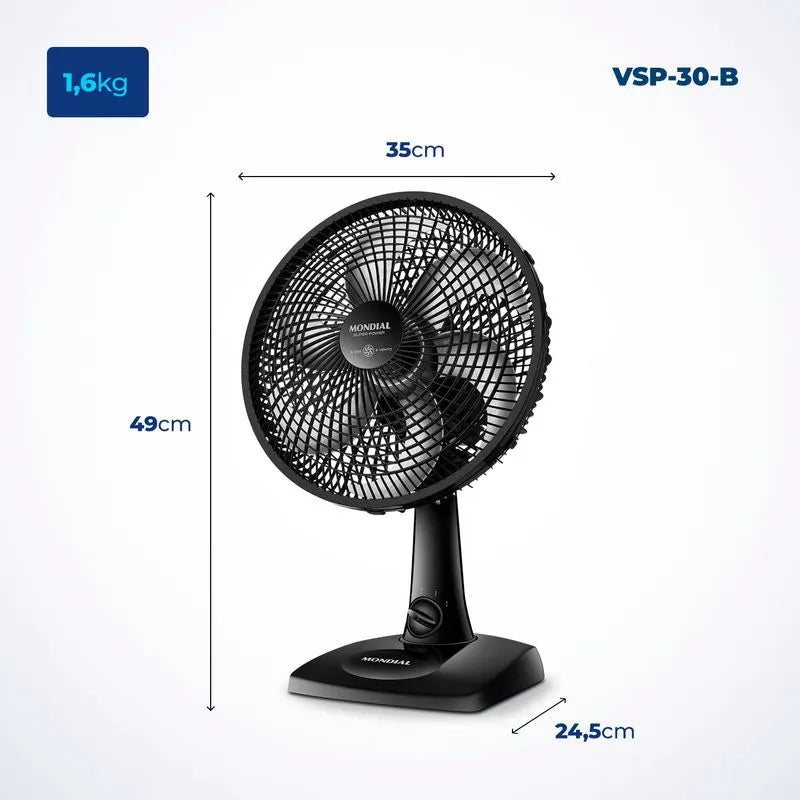 Ventilador de Mesa Mondial 6 pás