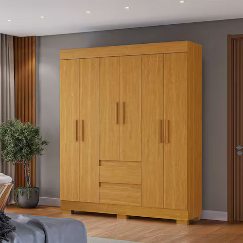 Guarda-Roupa ACP Maya 6 Portas com Pés