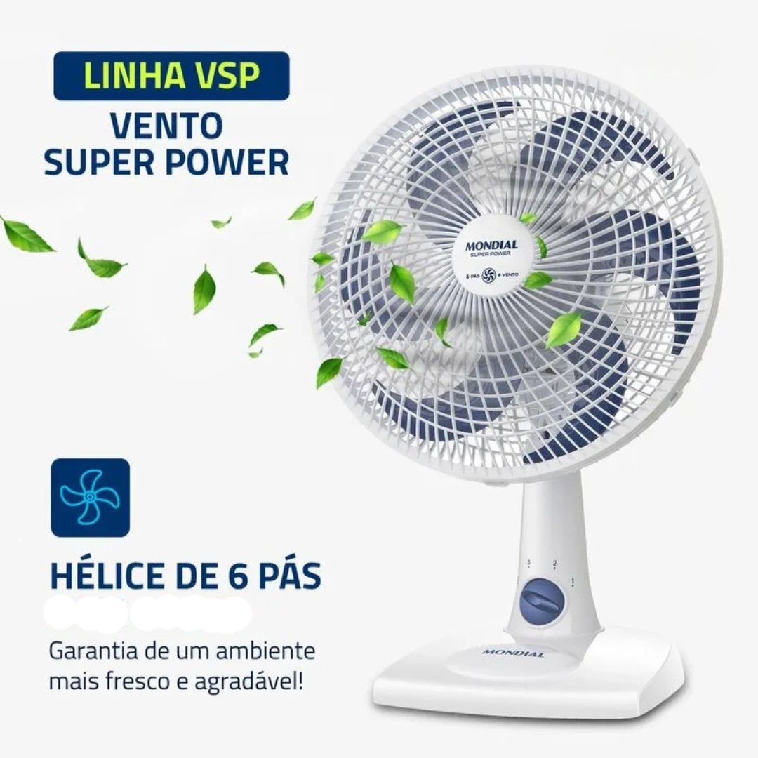 Ventilador de Mesa Mondial 6 pás