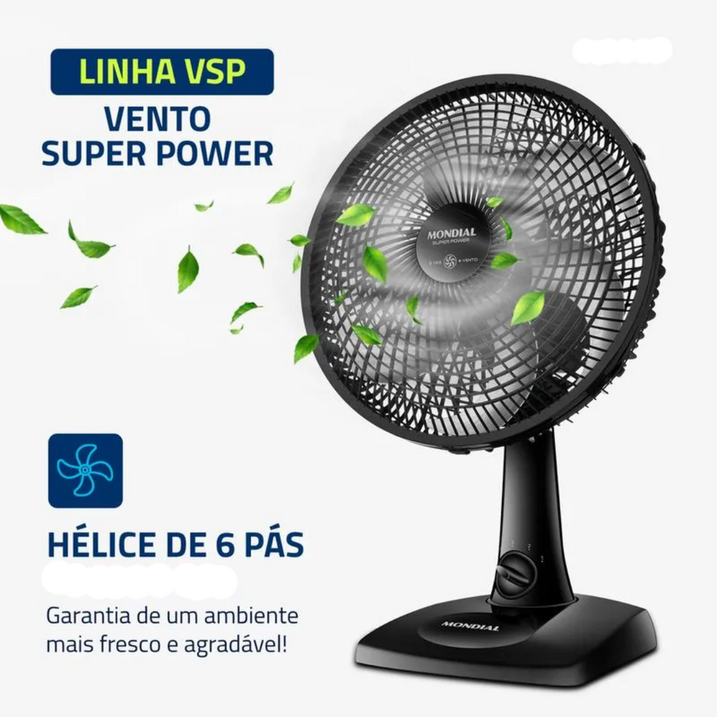 Ventilador de Mesa Mondial 6 pás