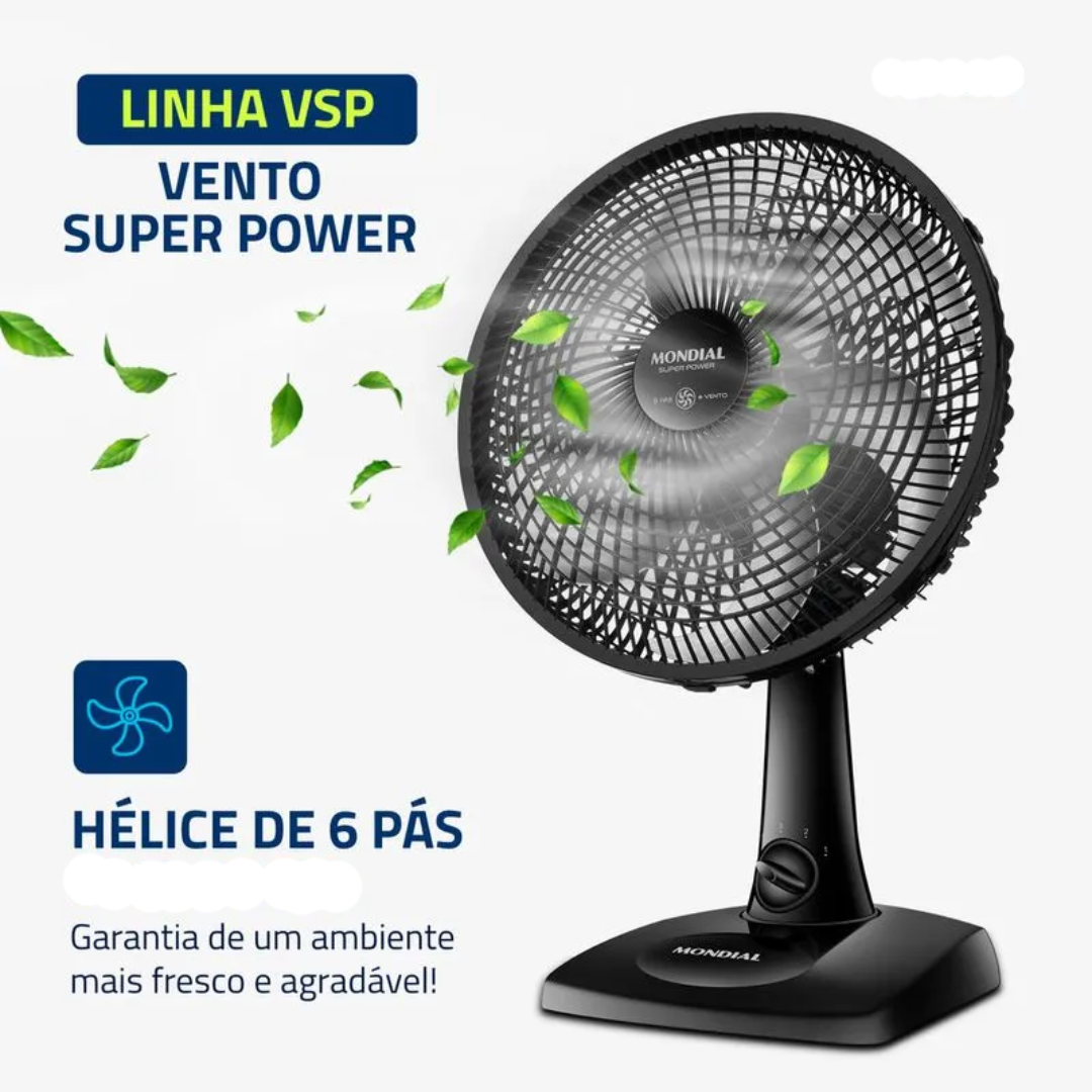 Ventilador de Mesa Mondial 6 pás