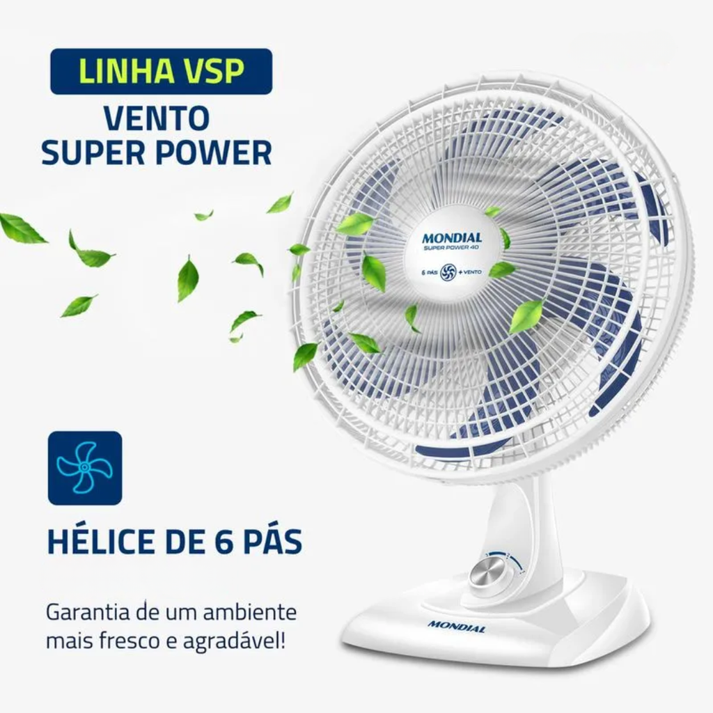 Ventilador de Mesa Mondial 6 pás VSP/W