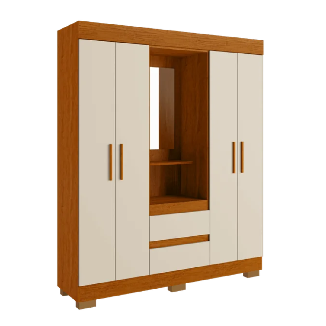 Guarda-Roupa ACP Isabely 04 Portas com Espelho