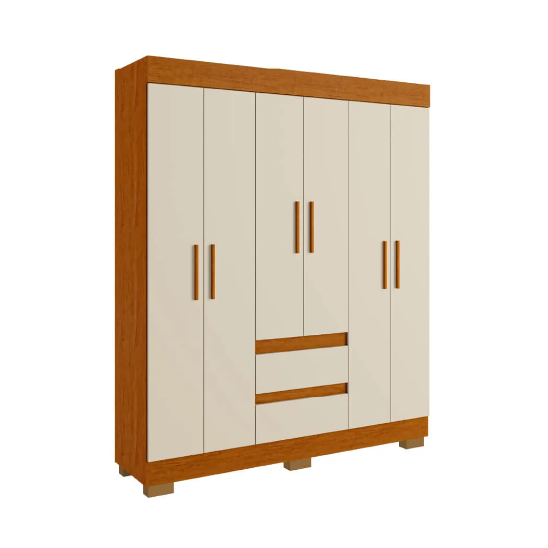 Guarda-Roupa ACP Maya 6 Portas com Pés