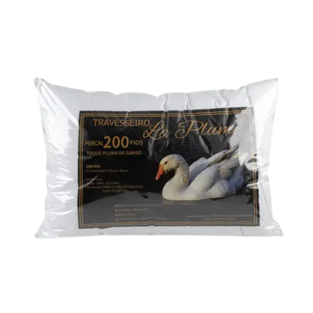 Travesseiro LS Confort Pluma de Ganso 50×70