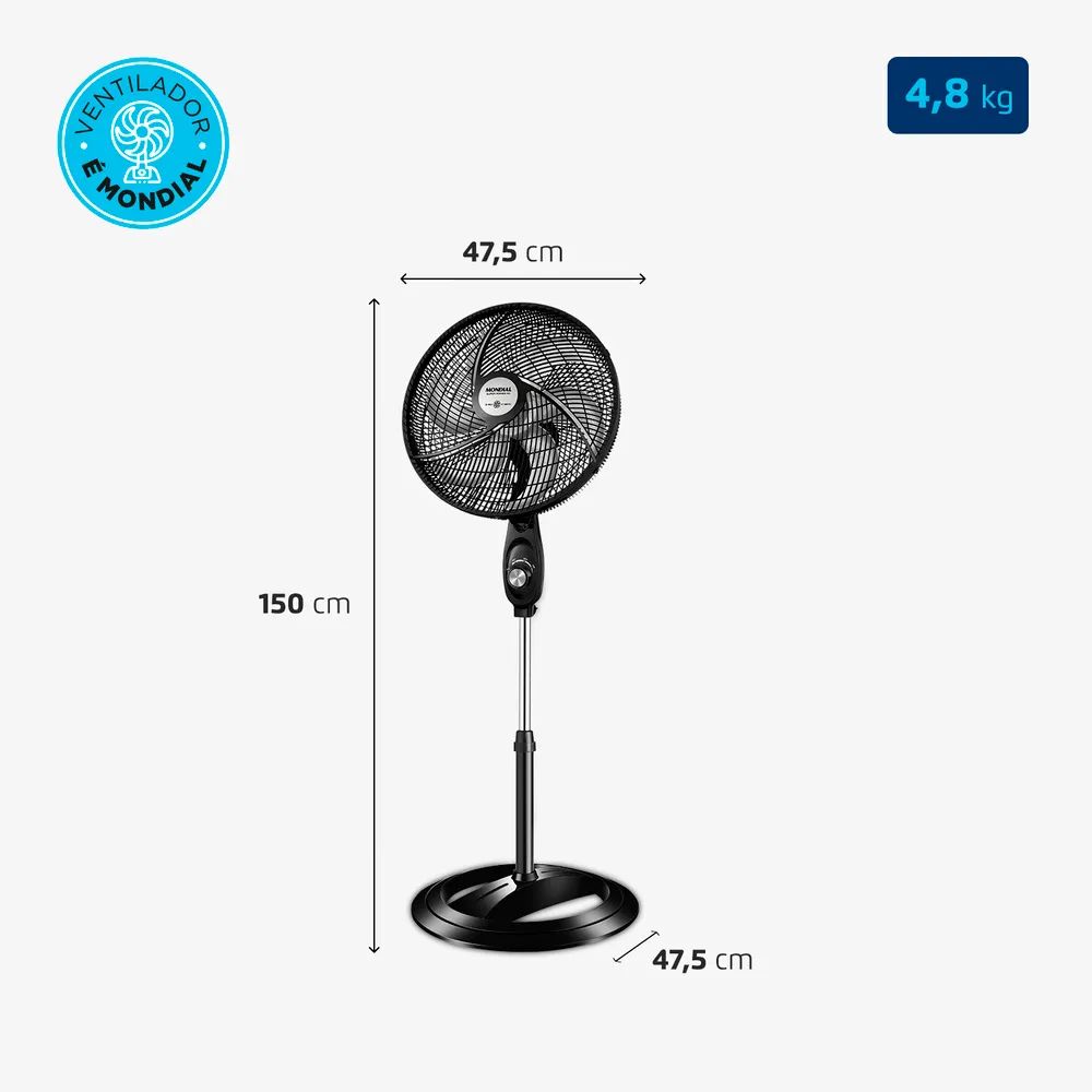 Ventilador de Coluna Mondial 6 pás